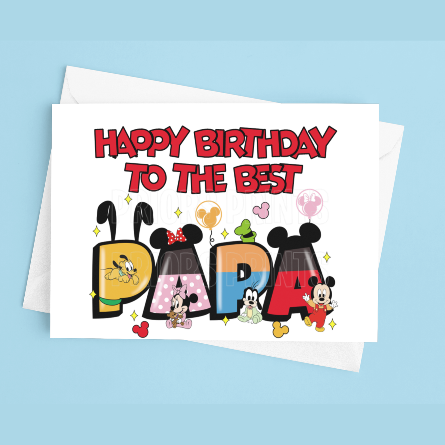 Happy Birthday Mixed Character- To the best Dad or Papa
