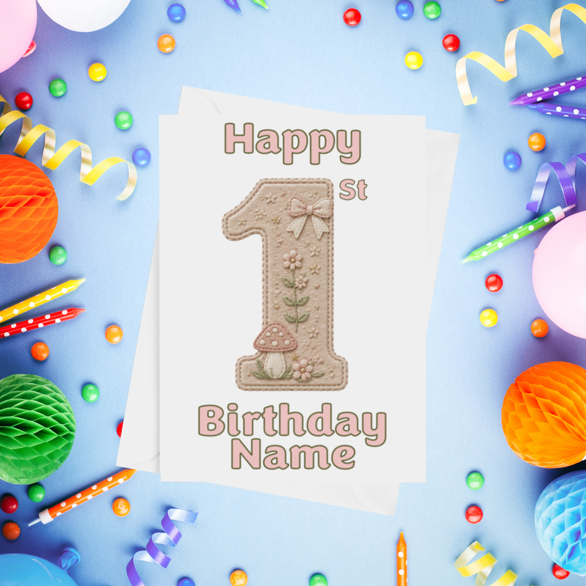 Fairy Personalised Birthday Card Ages 1-9