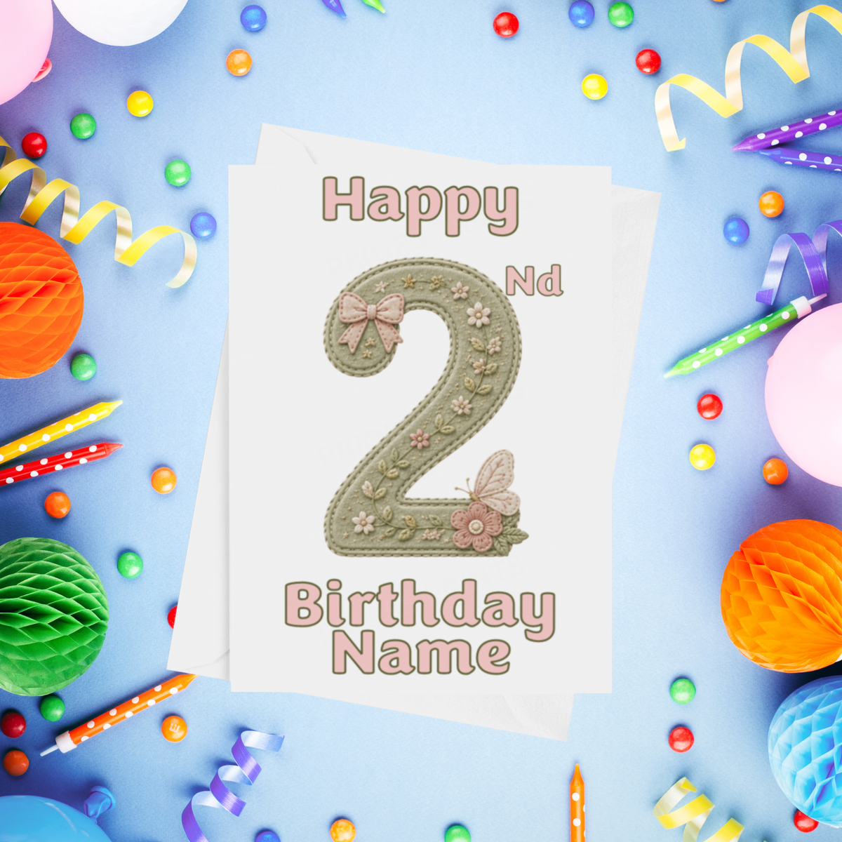 Fairy Personalised Birthday Card Ages 1-9