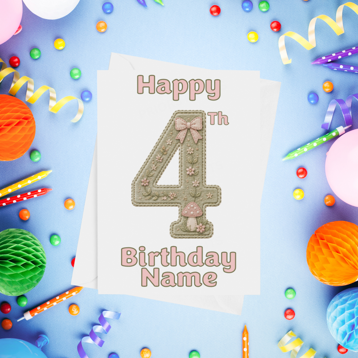 Fairy Personalised Birthday Card Ages 1-9