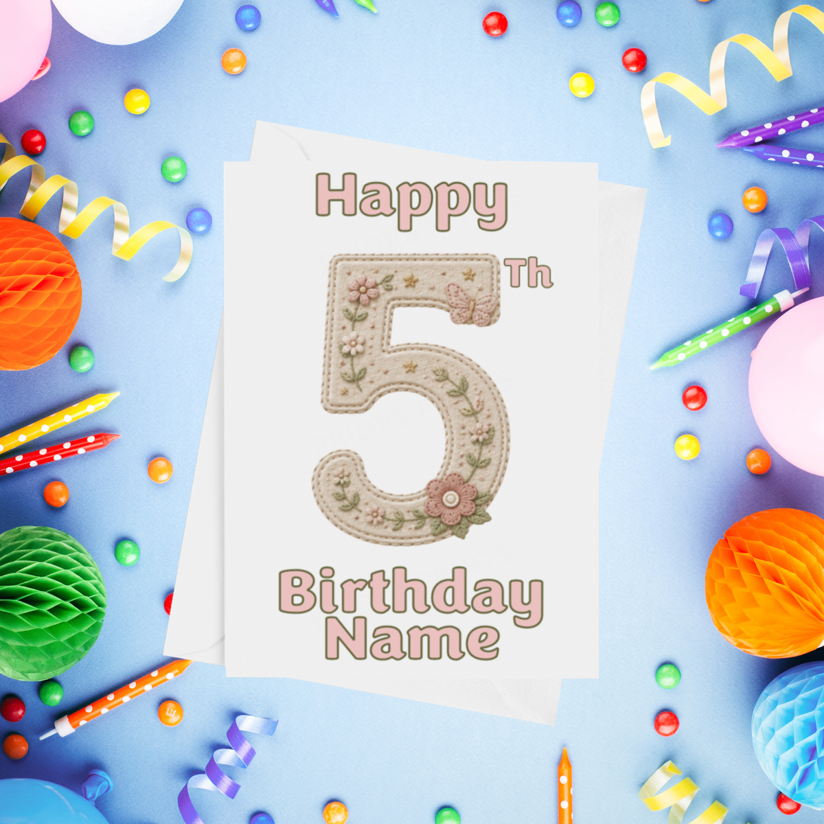 Fairy Personalised Birthday Card Ages 1-9