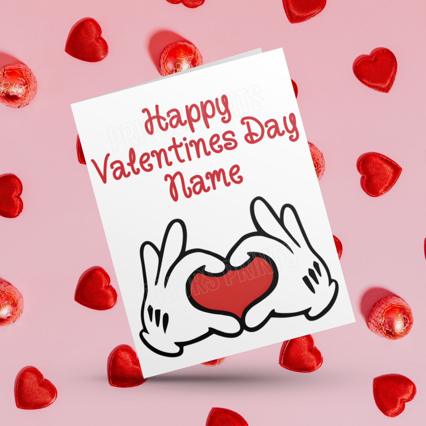 Personalised Mickey & Minnie Mouse Valentines Day Cards