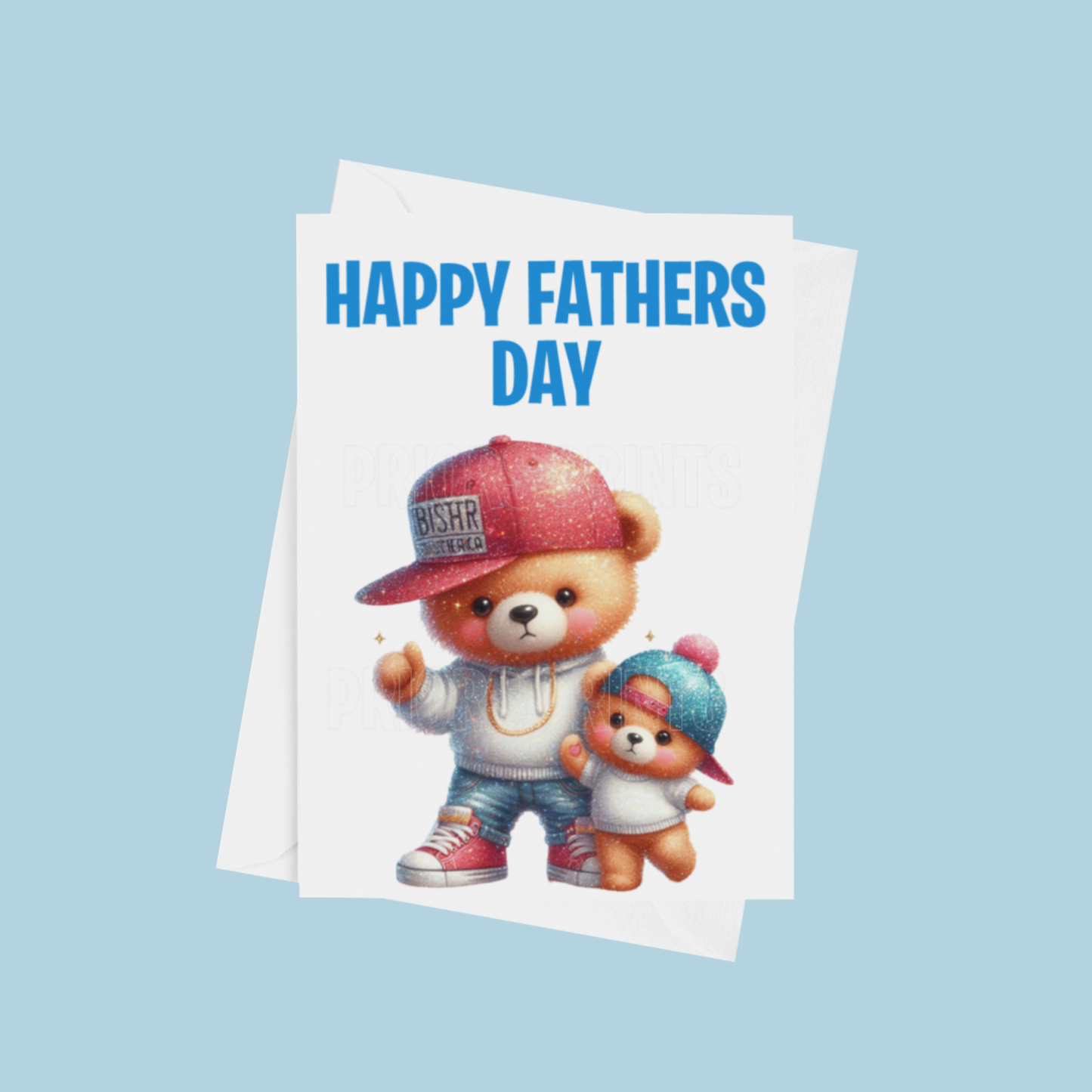 Father & Child Cool Animals Happy Fathers Day Card