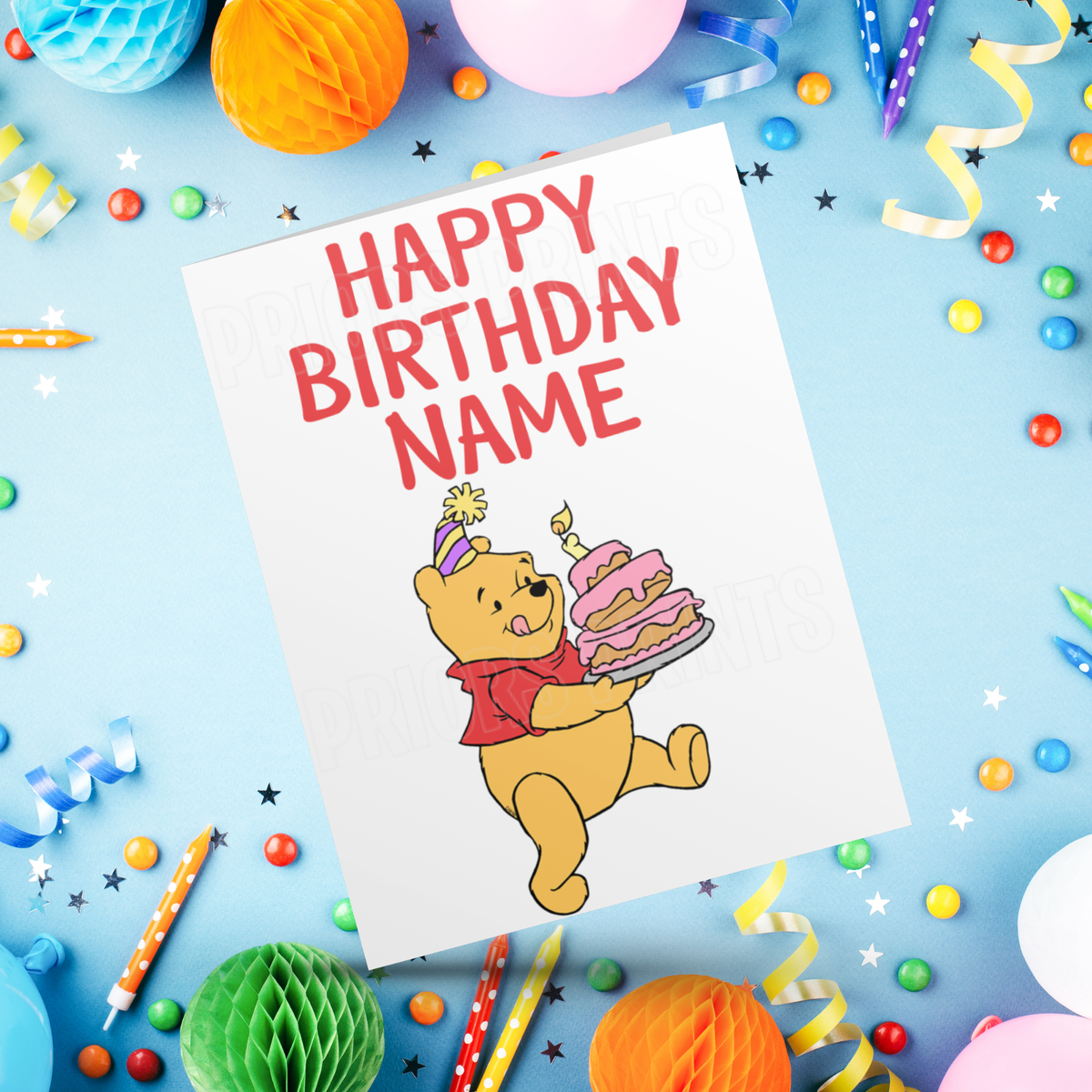 Winnie The Pooh & Friends Personalised Birthday Card