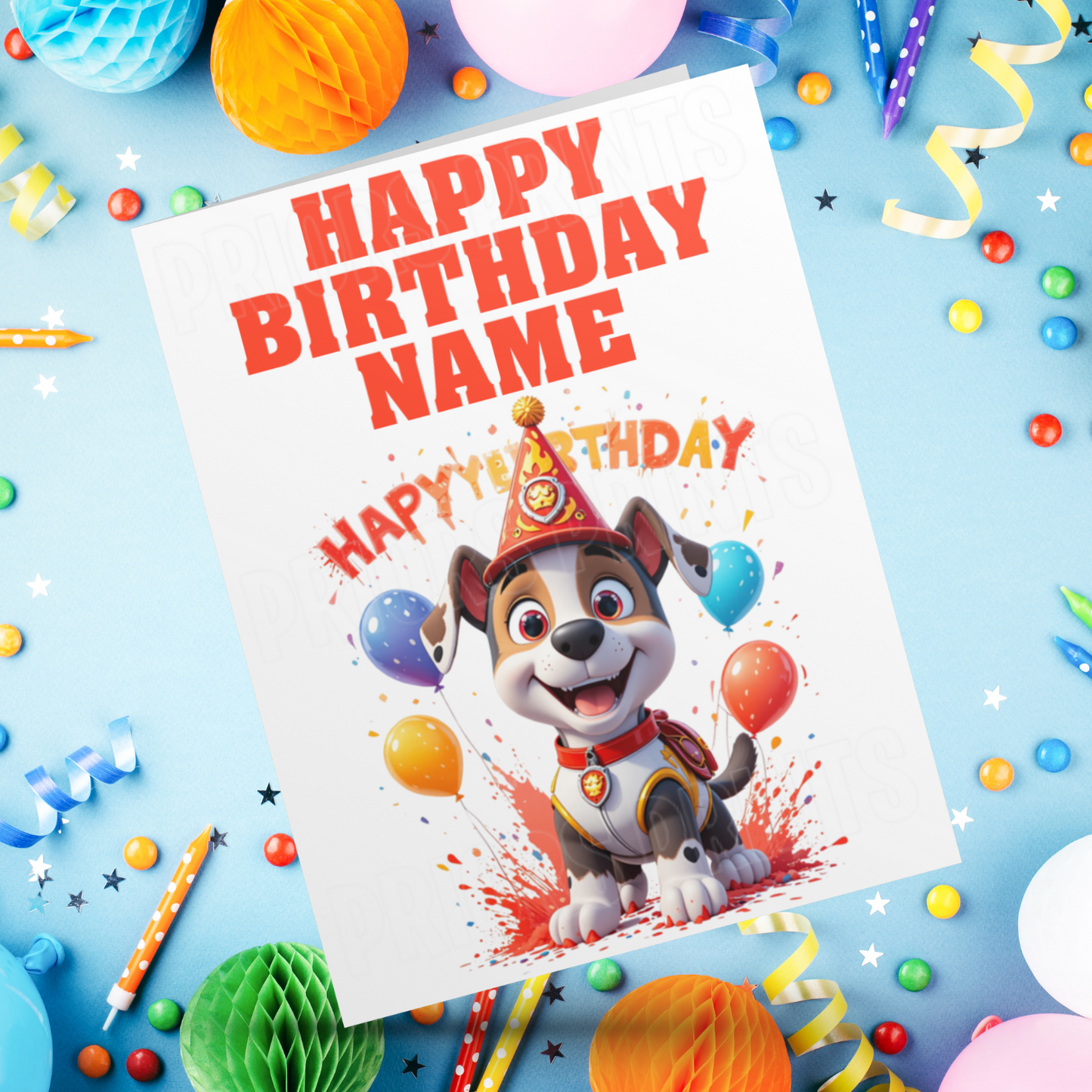 Personalised Paw Patrol Birthday Card