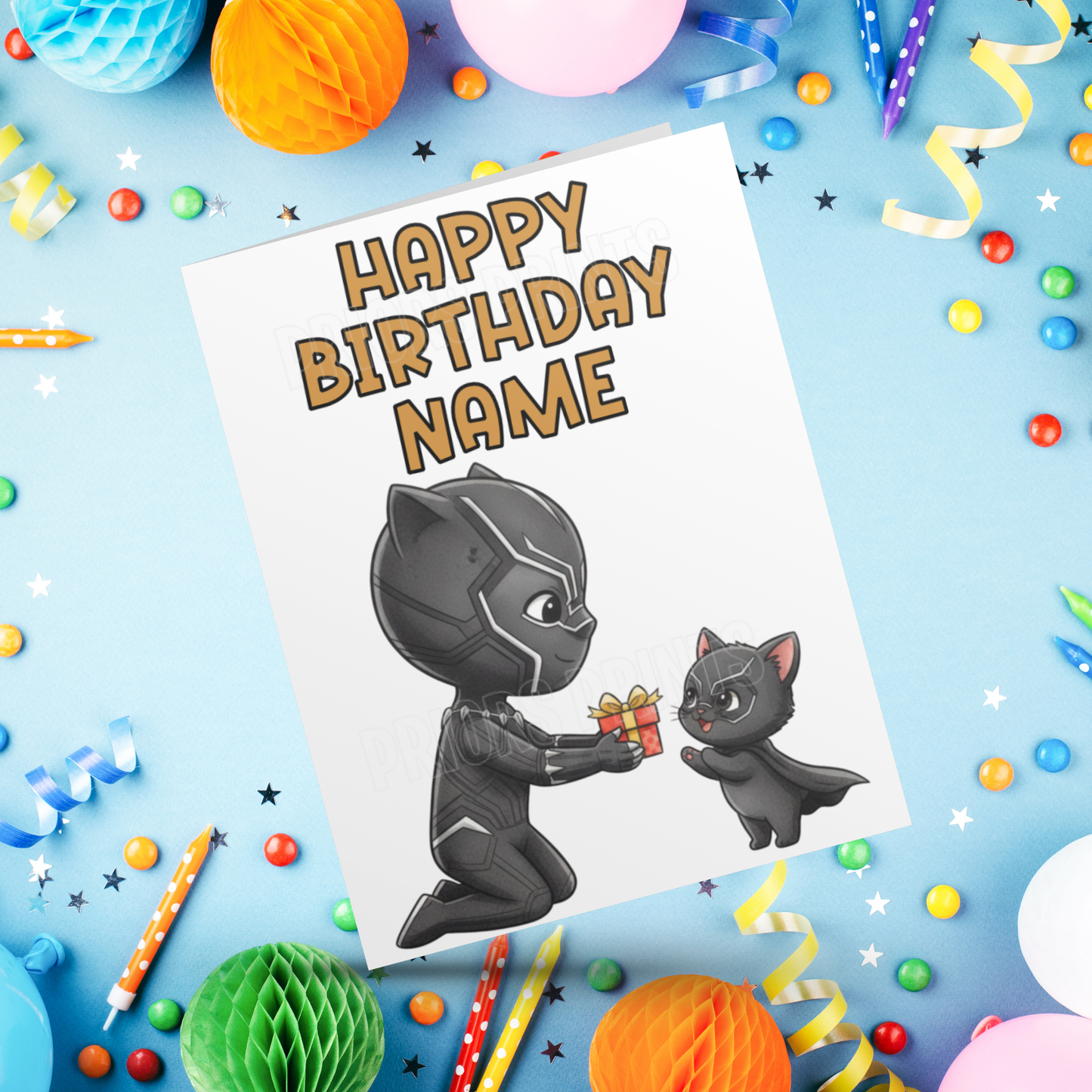 Personalised Black Panther Birthday Card I Marvel I Superhero