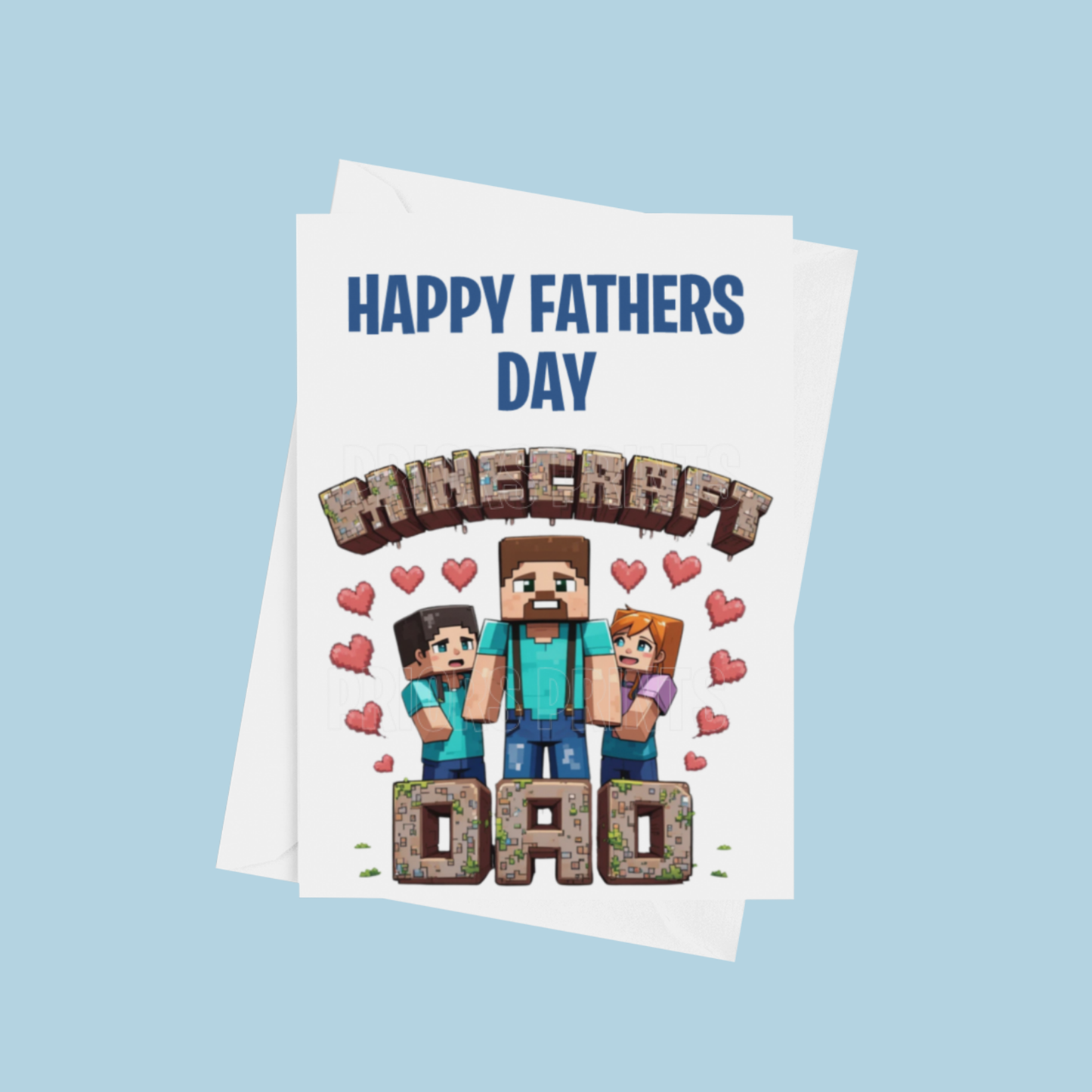 Minecraft Fathers Day Card