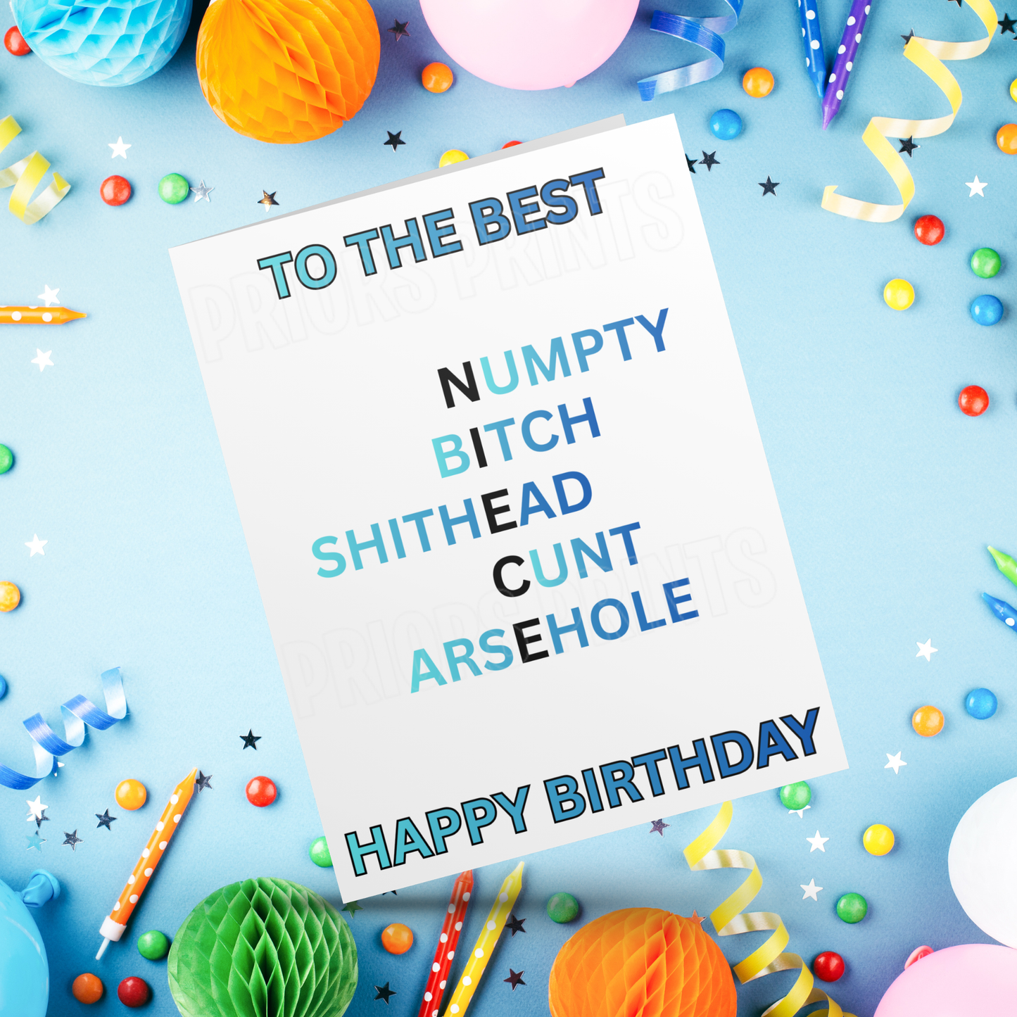 Funny/Offensive Birthday Card with Swear Words for Family Members Mum I Dad I Brother I Sister I Grandad I Daughter I Niece I Son I Nephew