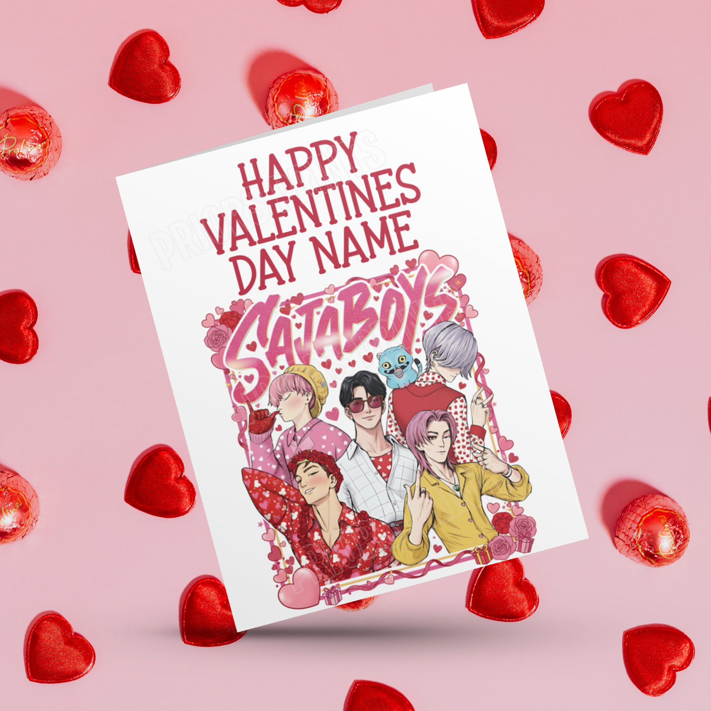 K-Pop demon Hunter Boys Personalised Valentines Card I Saja Boys I Jinu I Abs I Abby I Mystery I Romance I Baby