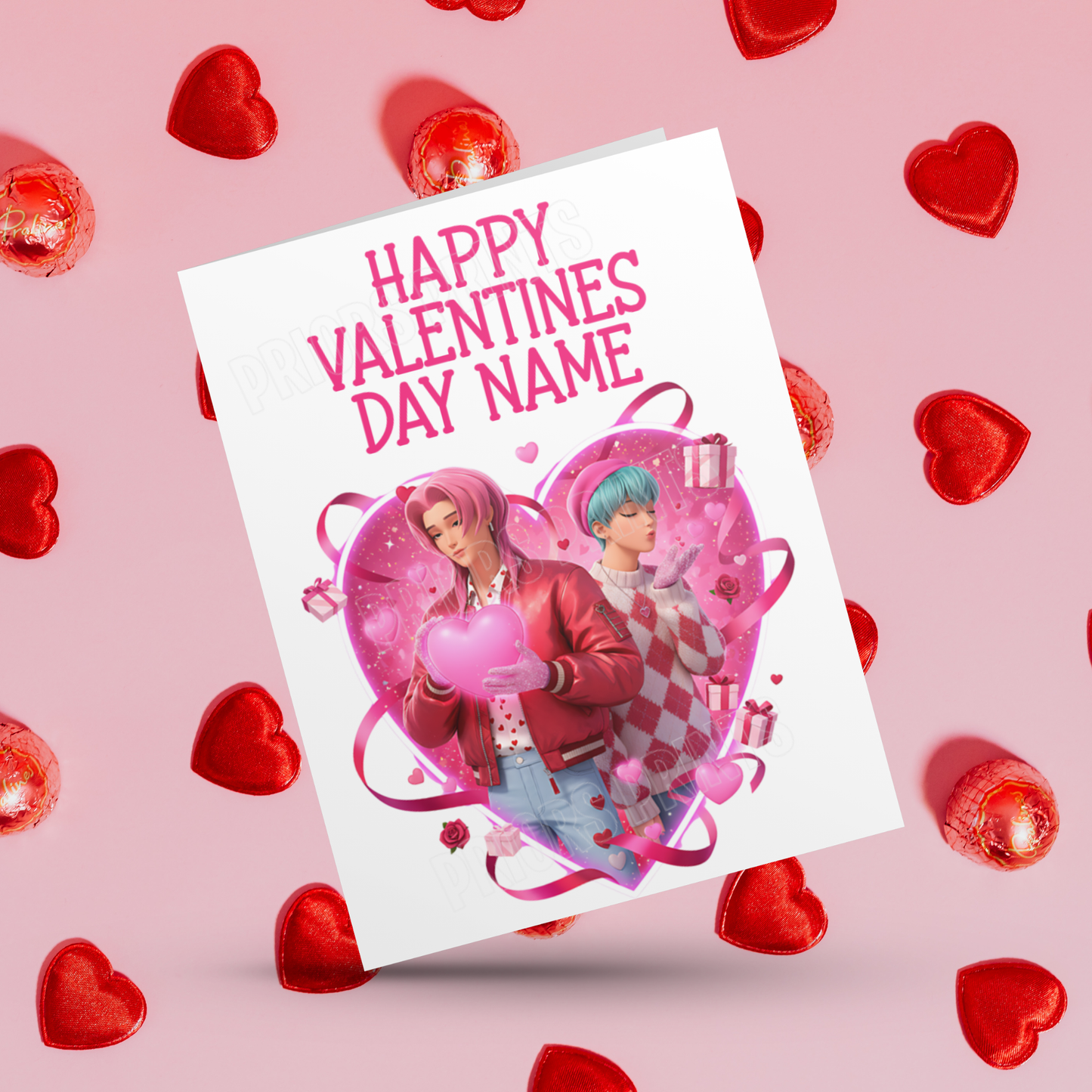 K-Pop demon Hunter Boys Personalised Valentines Card I Saja Boys I Jinu I Abs I Abby I Mystery I Romance I Baby