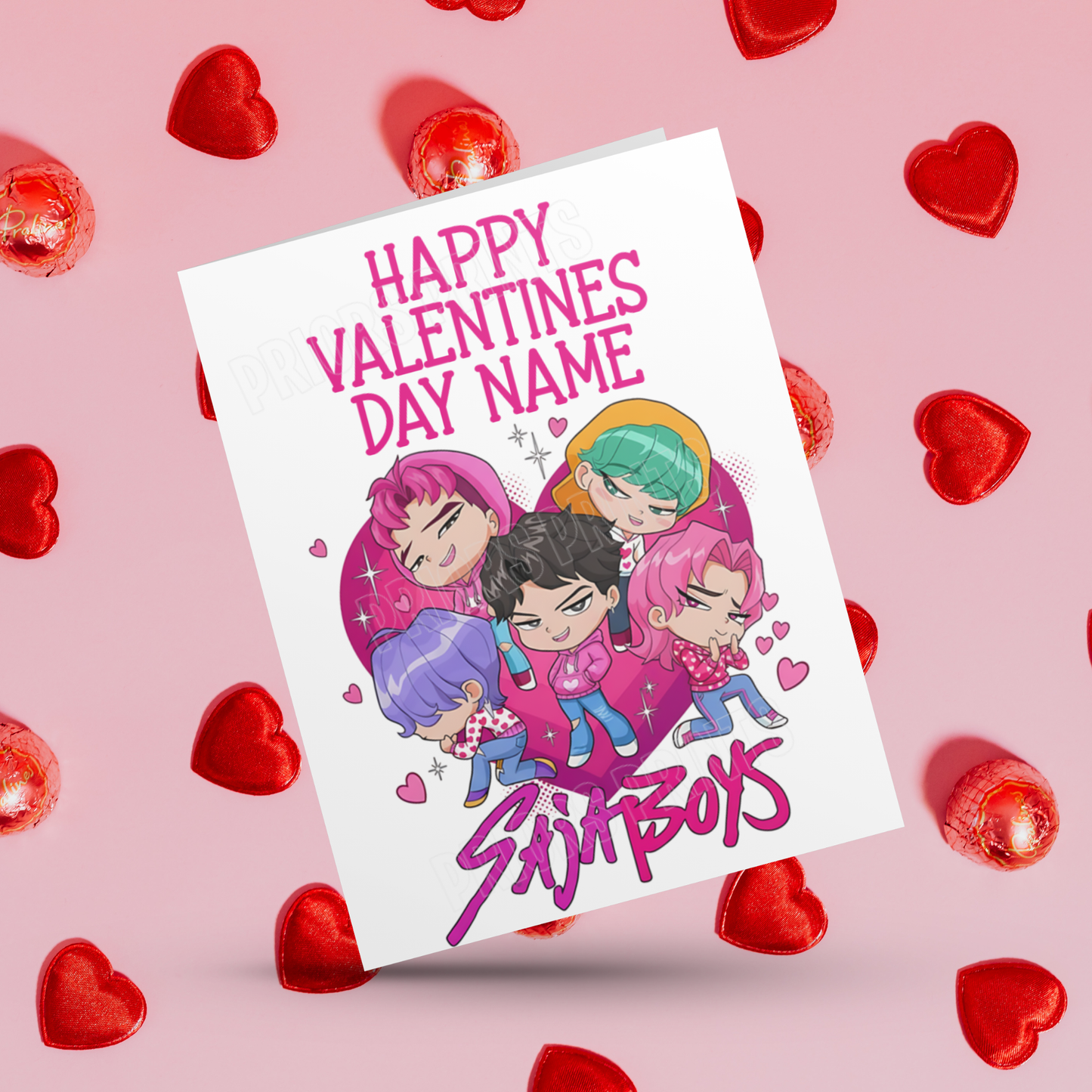 K-Pop demon Hunter Boys Personalised Valentines Card I Saja Boys I Jinu I Abs I Abby I Mystery I Romance I Baby
