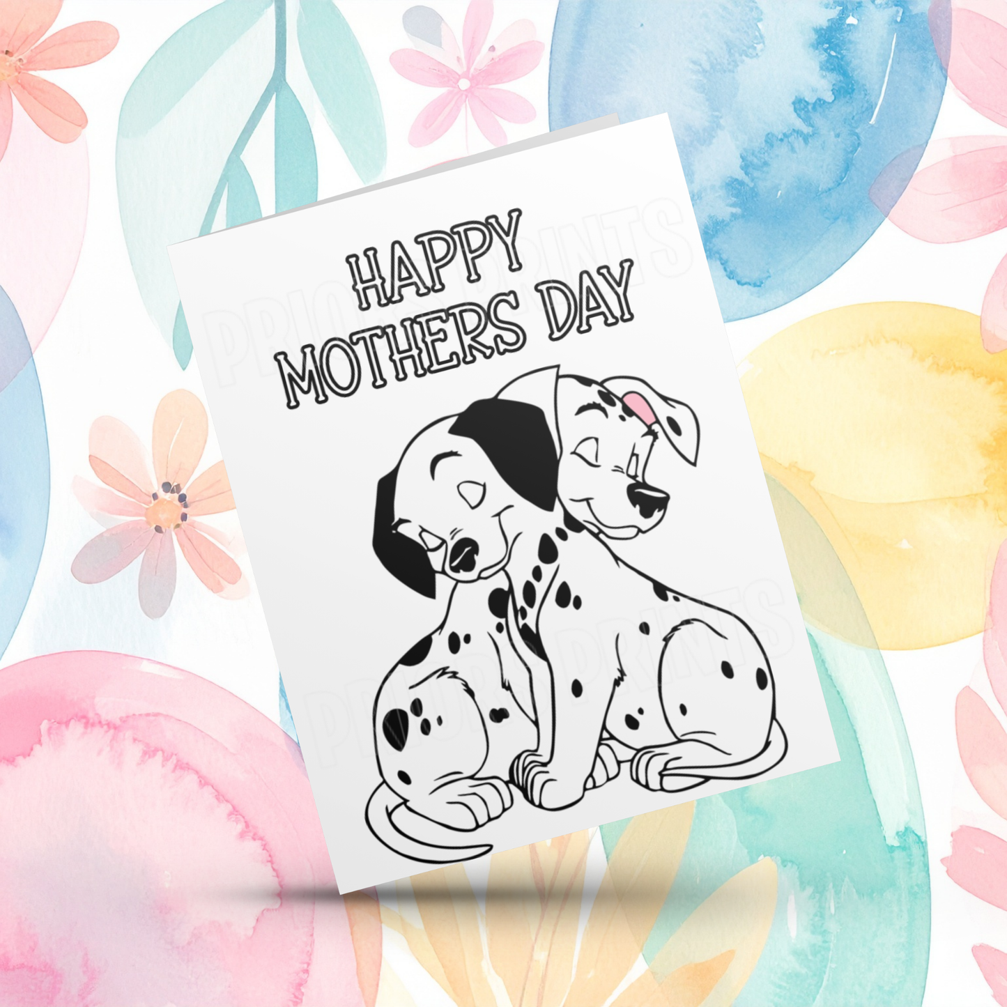 101 Dalmations Happy Mothers Day Card