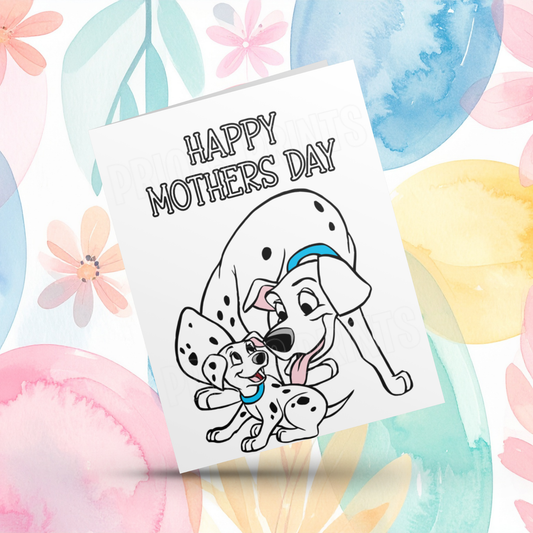 101 Dalmations Happy Mothers Day Card