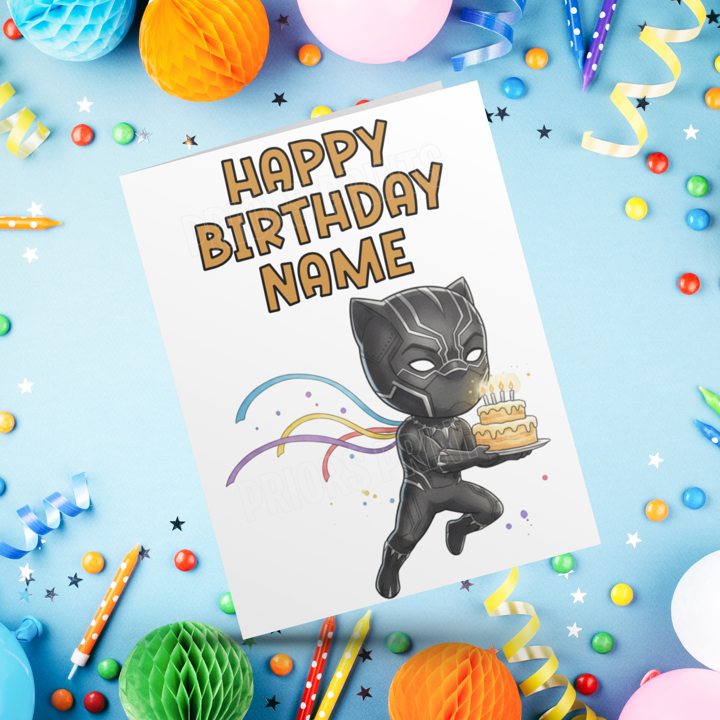 Personalised Black Panther Birthday Card I Marvel I Superhero