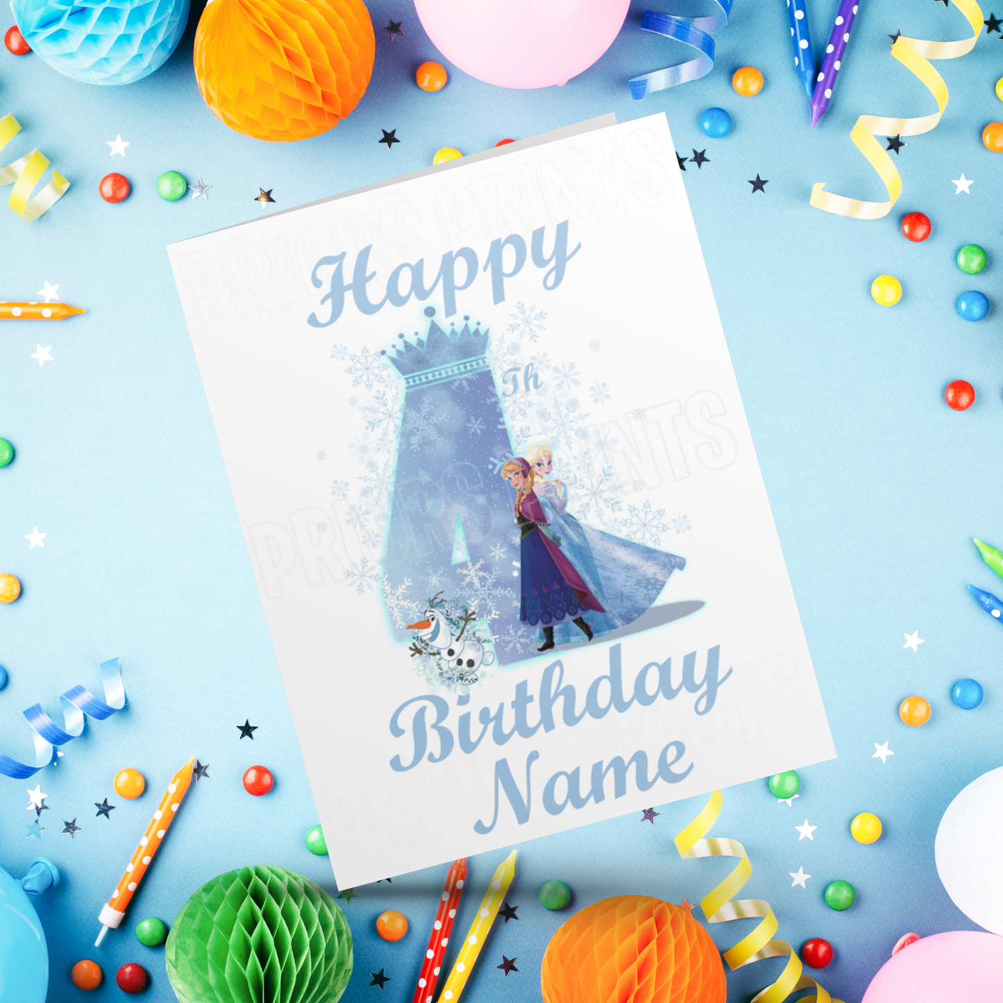 Personalised Elsa Birthday Card with age 1-10 I Frozen I Disney I Princess