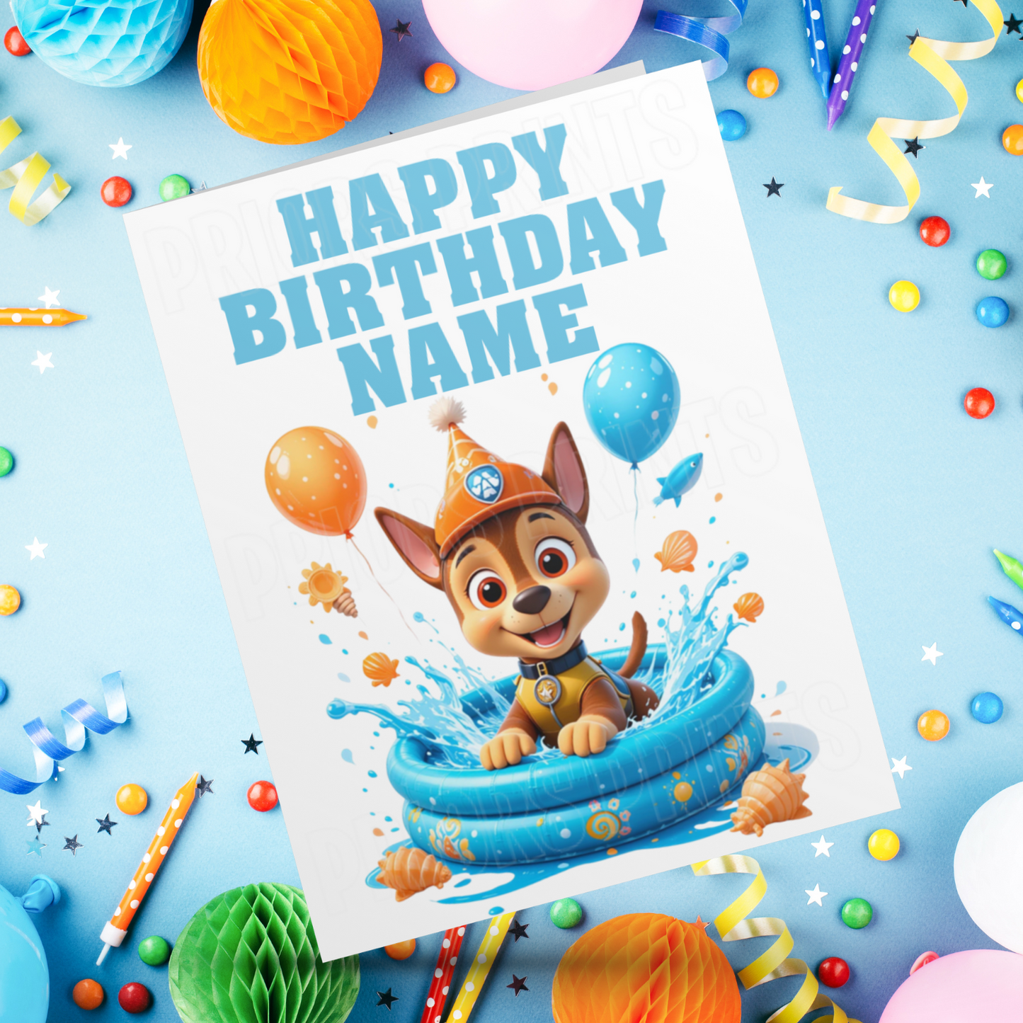 Personalised Paw Patrol Birthday Card