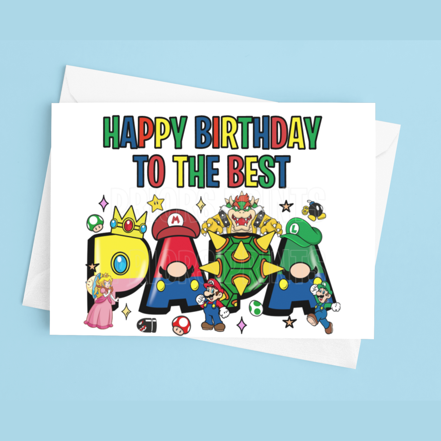 Happy Birthday Mixed Character- To the best Dad or Papa