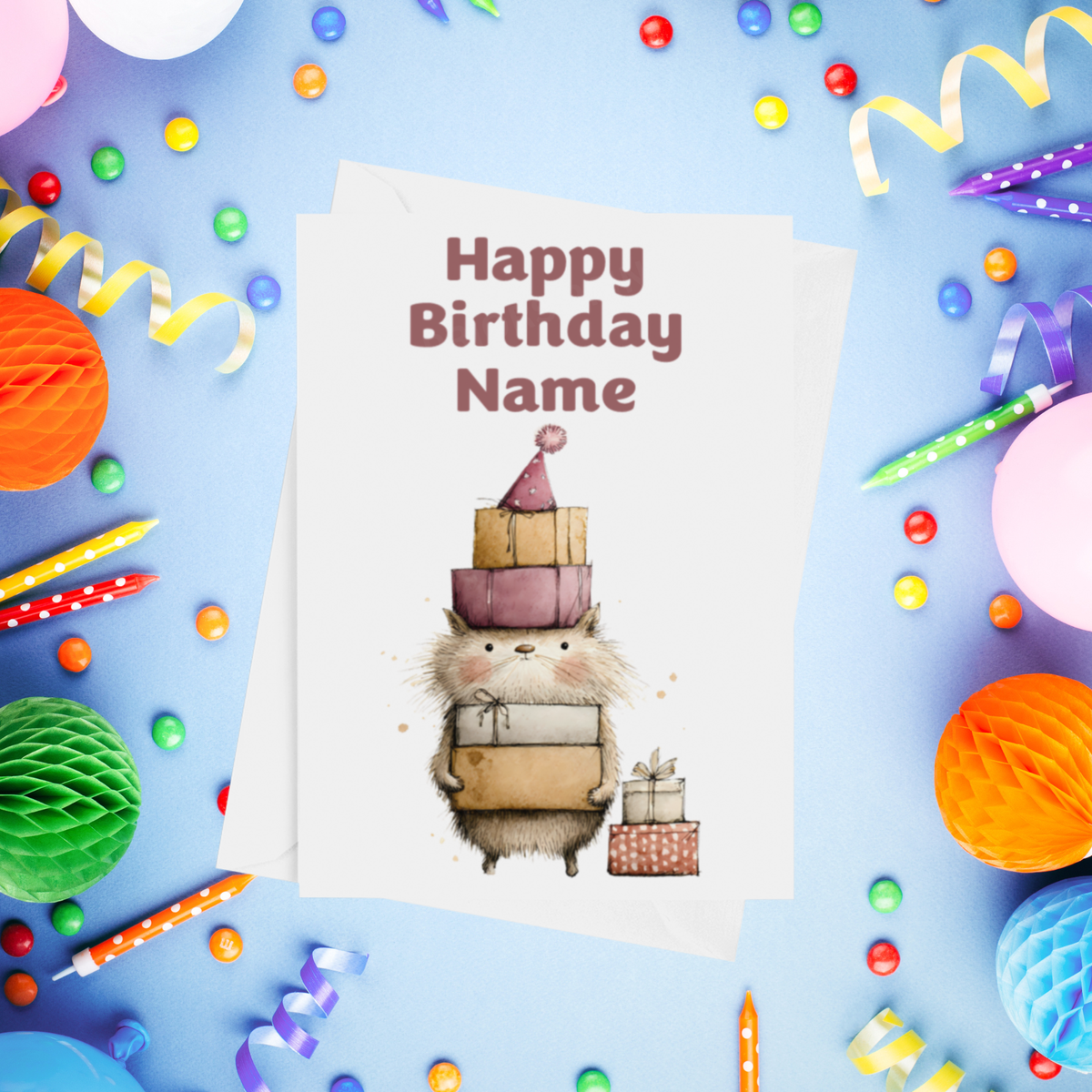 Cute Animals Personalised Birthday Card
