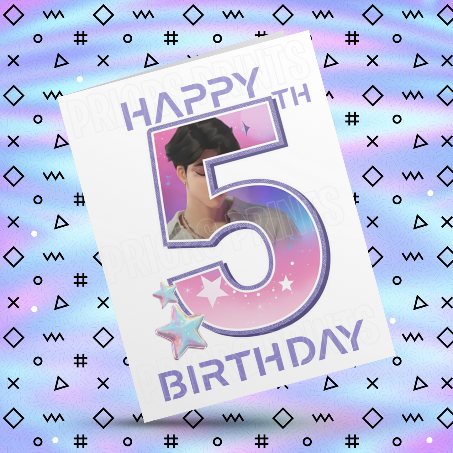 Personalised K Pop Demon Hunters Birthday Card with Age 4-19 Years