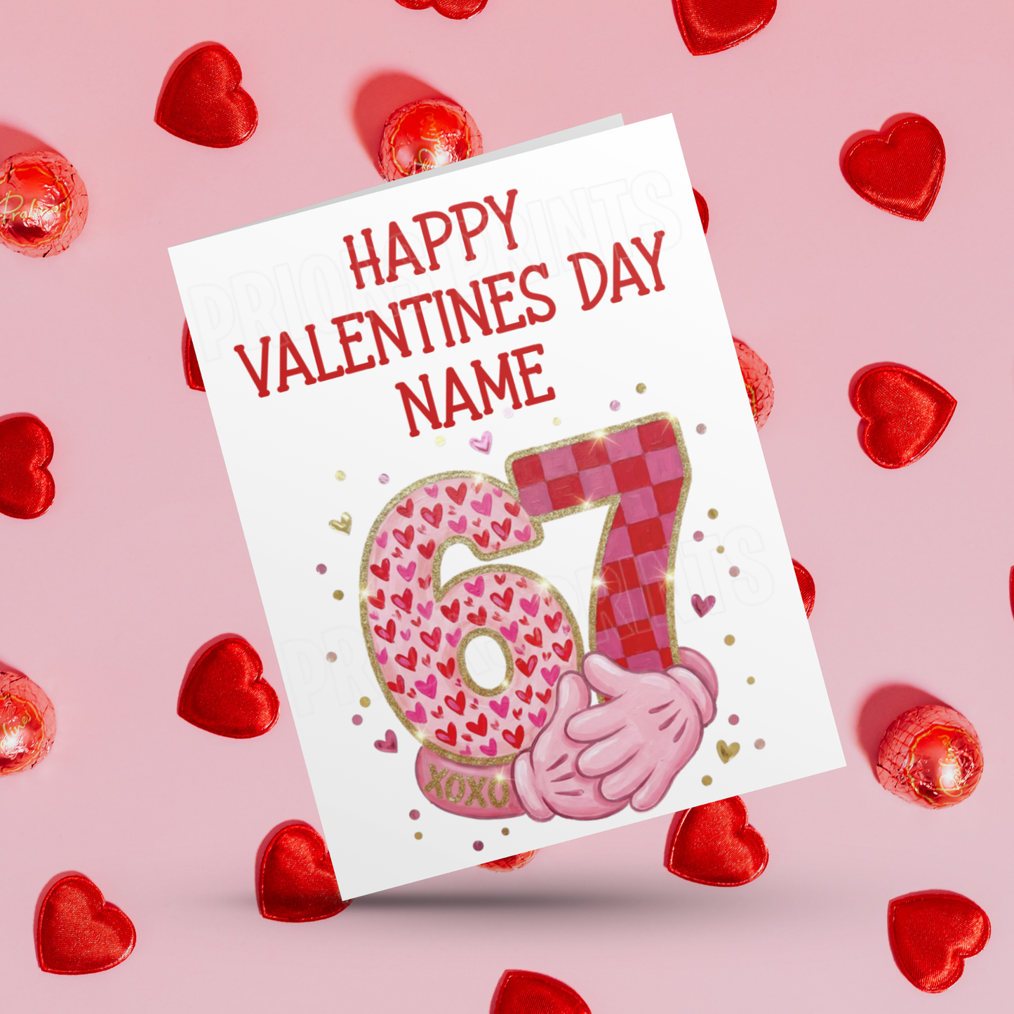 Cute Personalised Six Seven Valetines Cards I 67 I Sixseven I 6 7