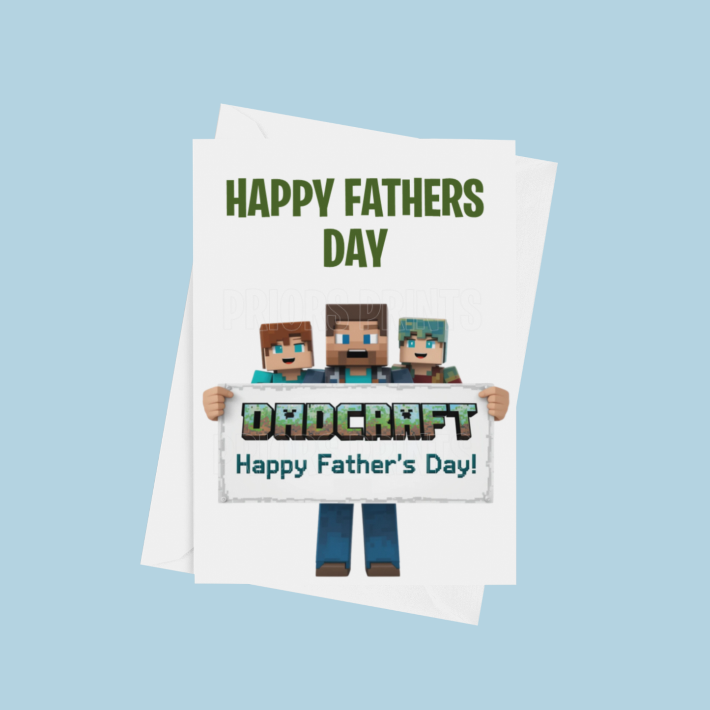Minecraft Fathers Day Card