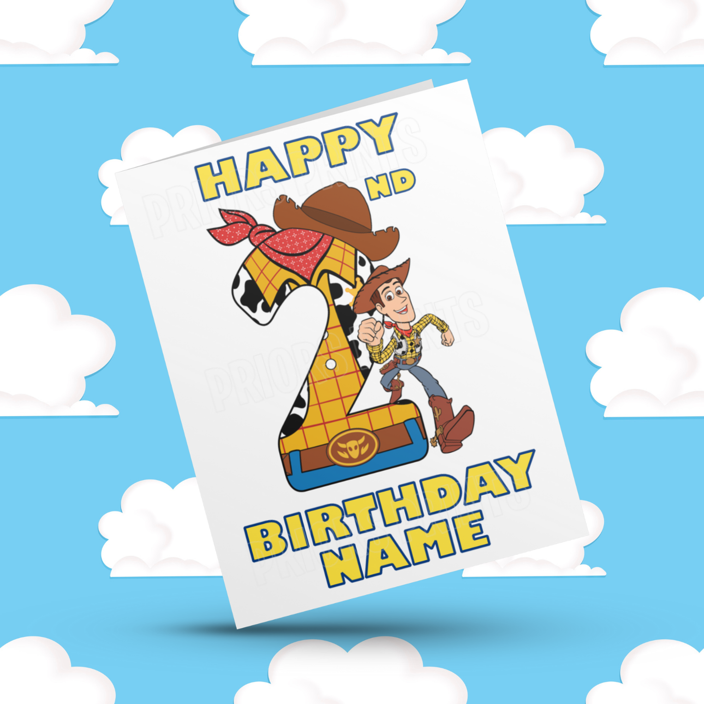 Personalised Woody Birthday Card with Age 1-20 Years (Toy Story)