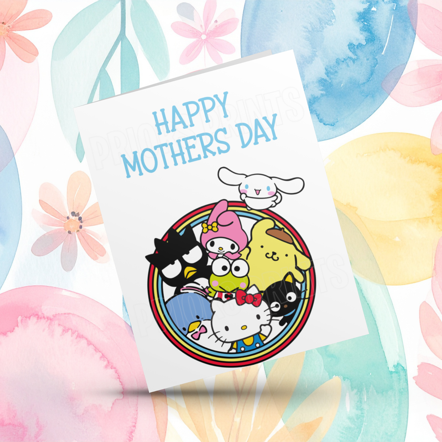 Hello Kitty & Friends Happy Mothers Day Card I Keroppi I Badtz Muro I Pochacco I Pompompurin I Cinnamoroll I My Melody I Kuromi