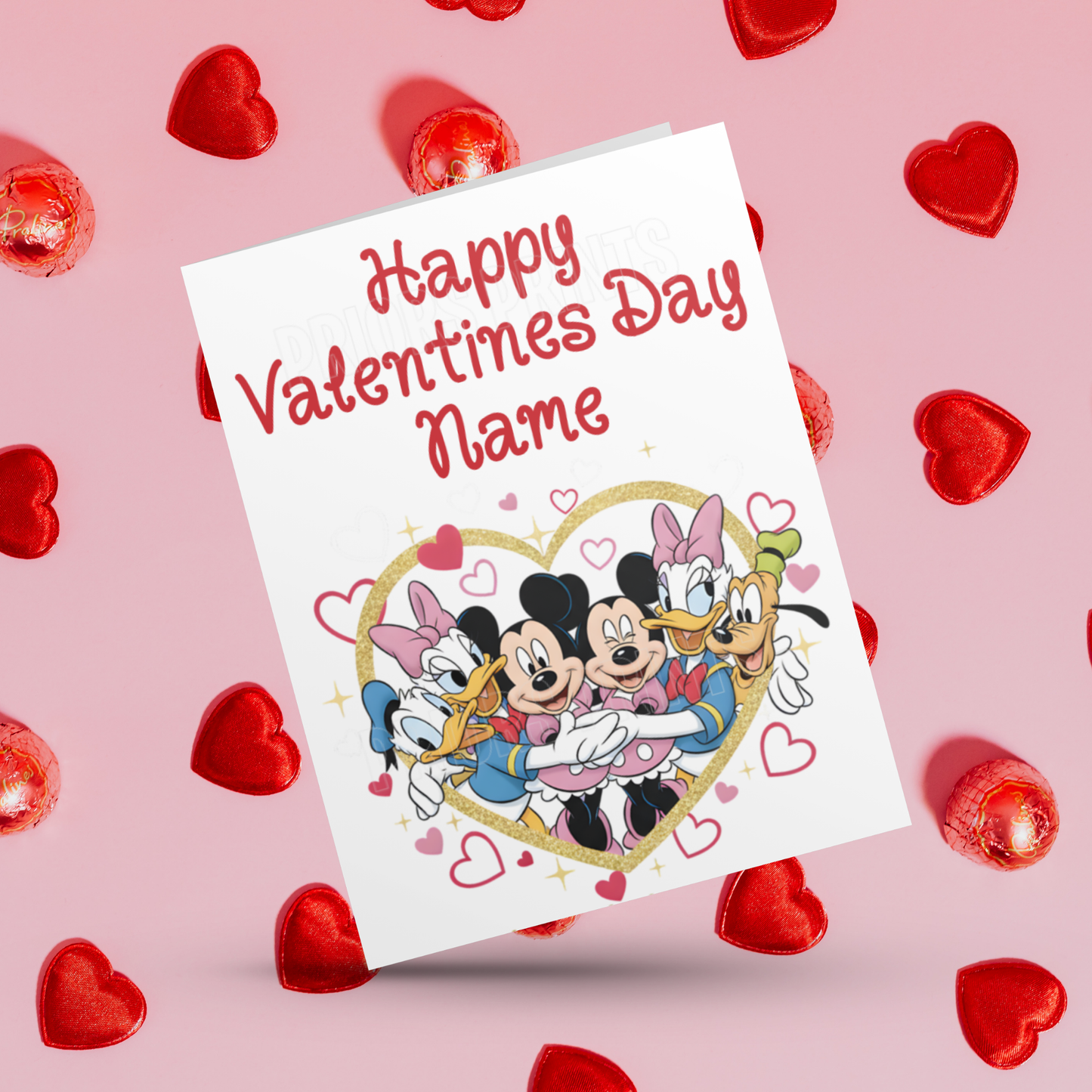 Mickey Mouse & Friends Personalised Valentines Day Cards I Mickey Mouse I Minnie Mouse I Donald Duck I Daisy Duck