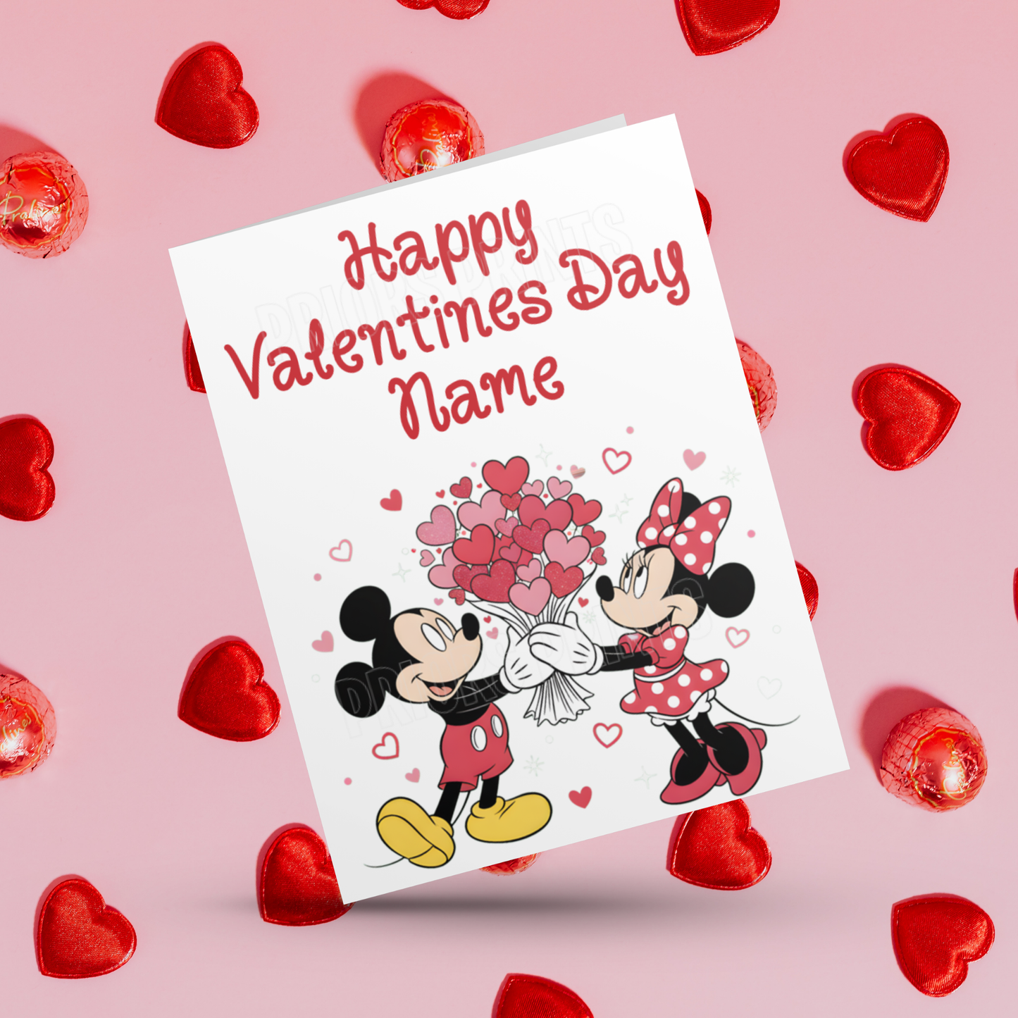 Mickey Mouse & Friends Personalised Valentines Day Cards I Mickey Mouse I Minnie Mouse I Donald Duck I Daisy Duck