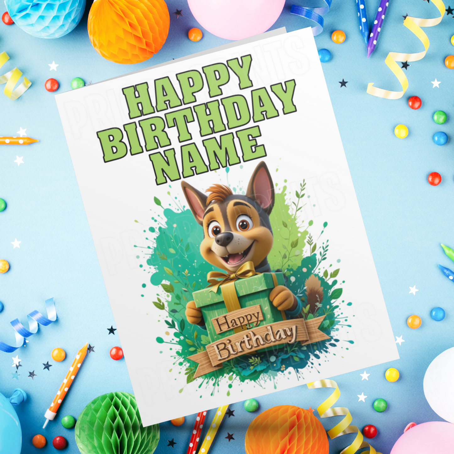 Personalised Paw Patrol Birthday Card