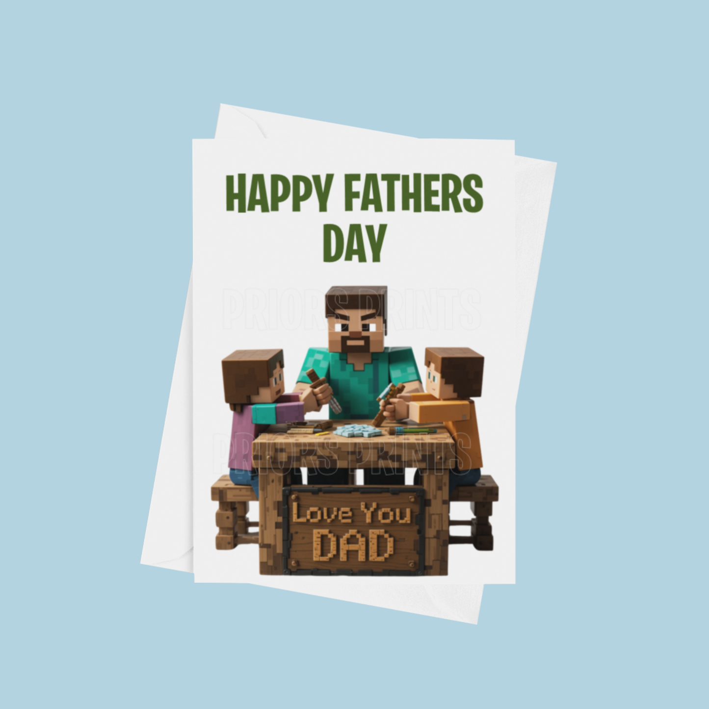 Minecraft Fathers Day Card