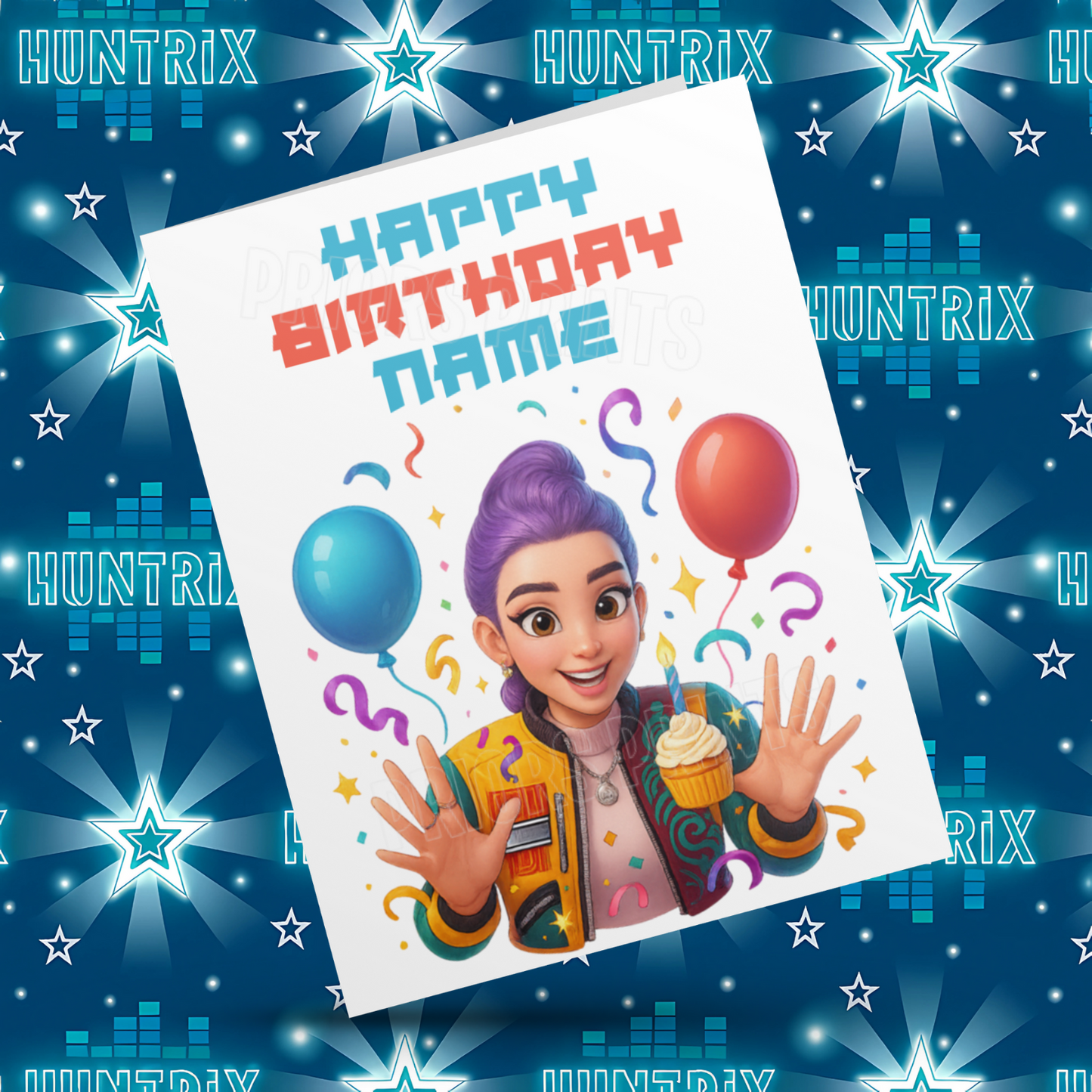 Personalised K Pop Demon Hunters Birthday Card