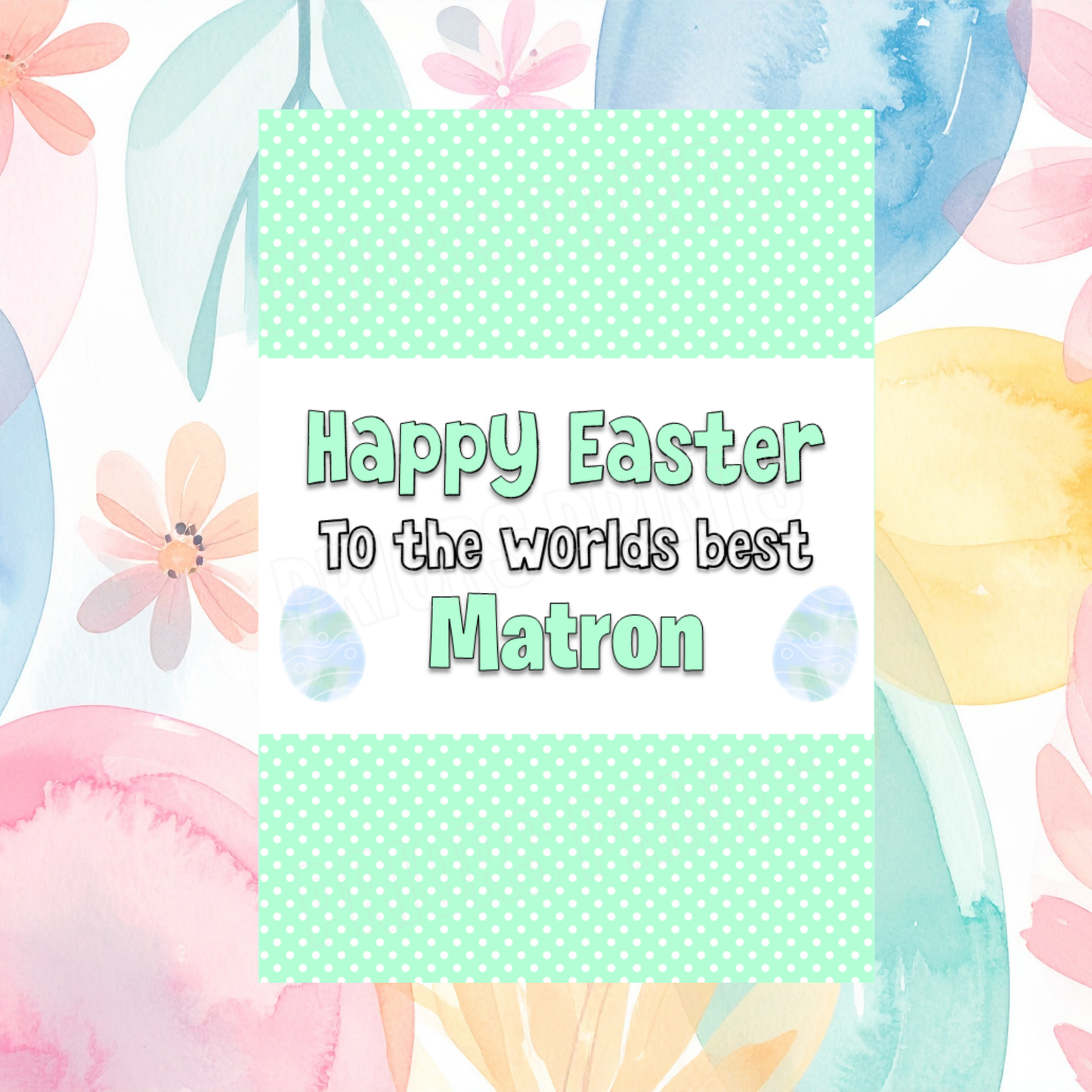 Worlds Best Teacher/ School  Nurse Easter Chocolate Bar Wrapper- For any School Roles