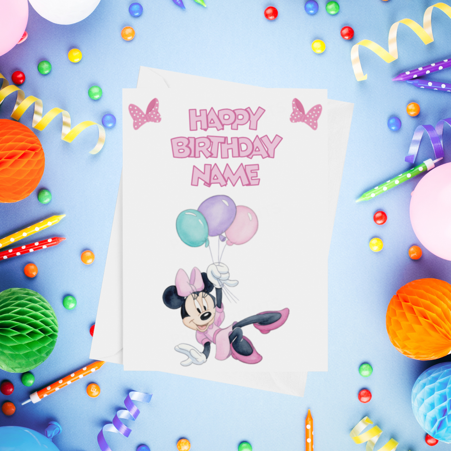 Minnie Mouse Personalised Birthday Card
