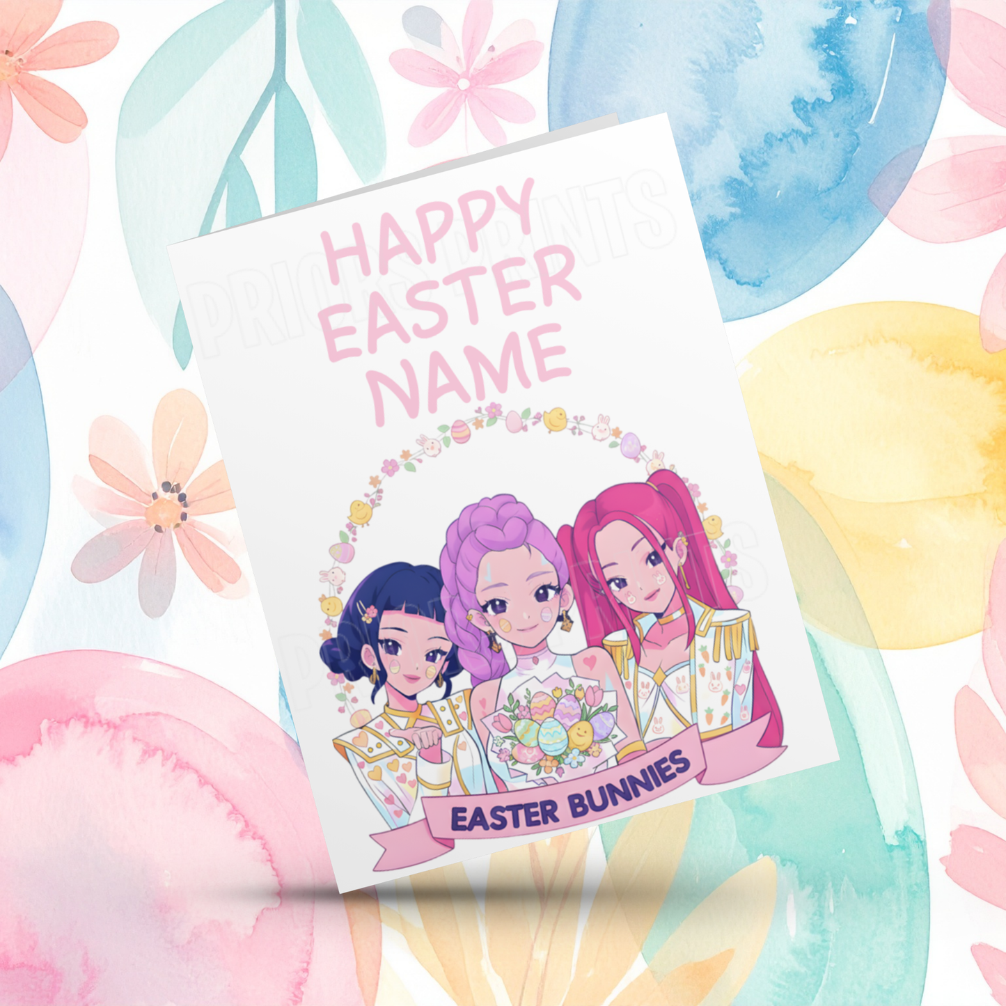 K Pop Personalised Easter Card