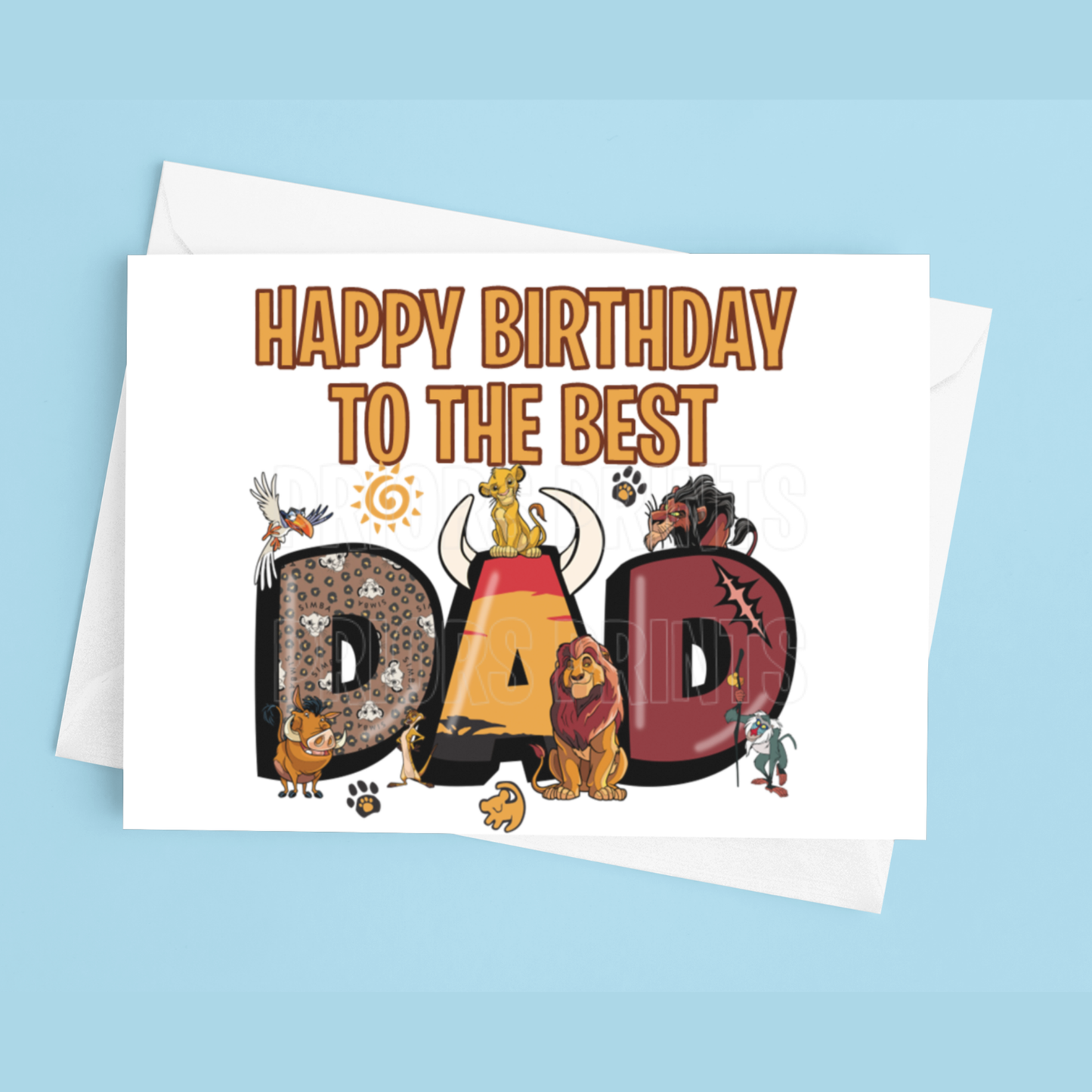 Happy Birthday Mixed Character- To the best Dad or Papa