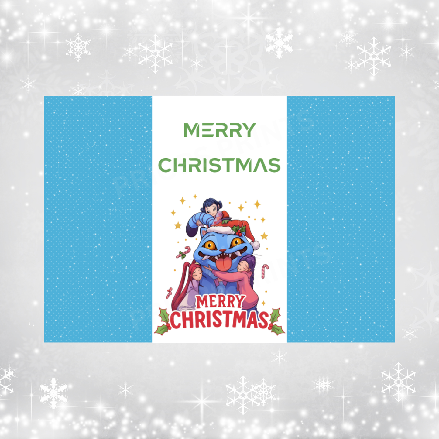 K Pop Demon Hunter Christmas Chocolate Bar Wrapper