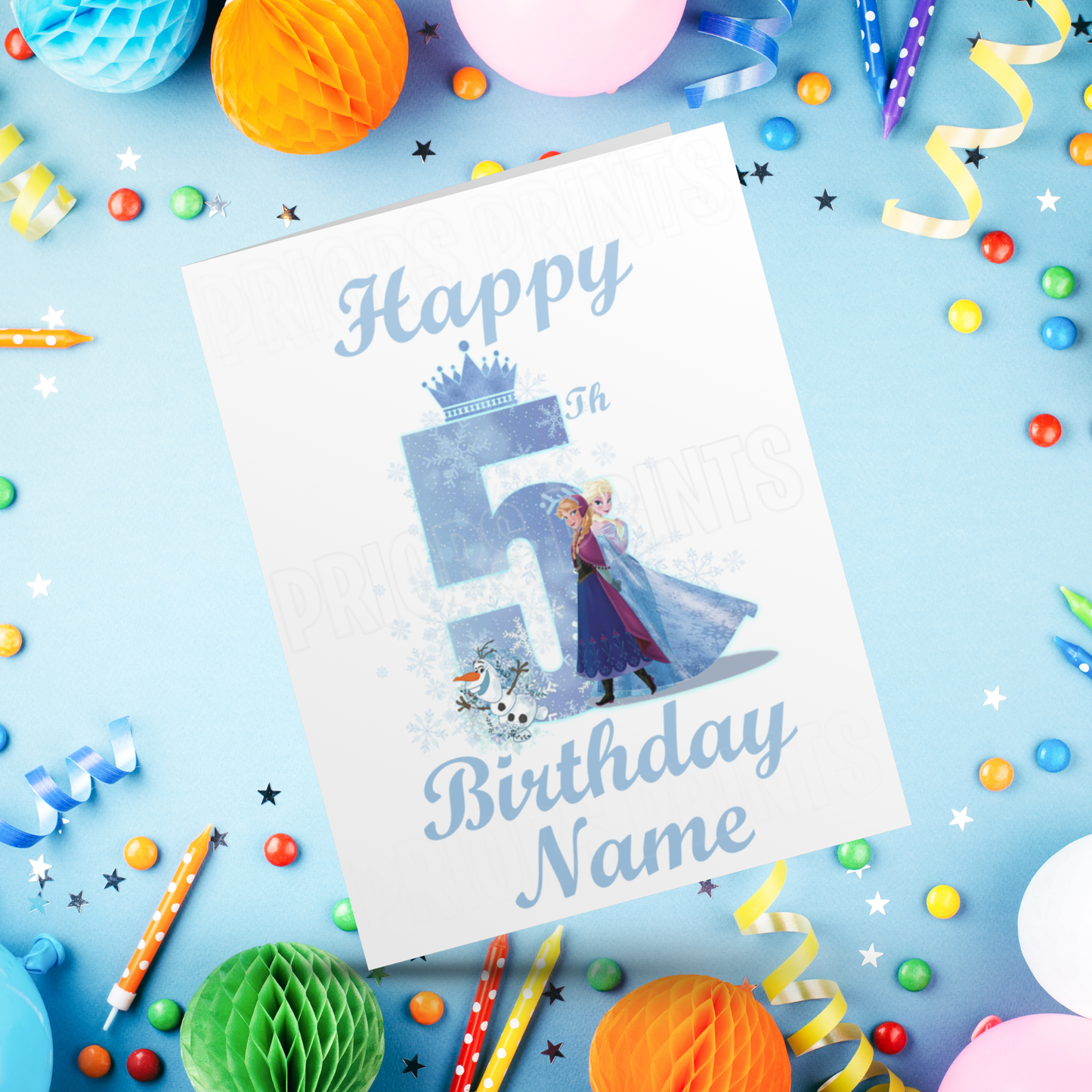 Personalised Elsa Birthday Card with age 1-10 I Frozen I Disney I Princess