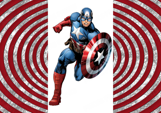 Captain America Chocolate Bar Wrapper- Plain (No Text)