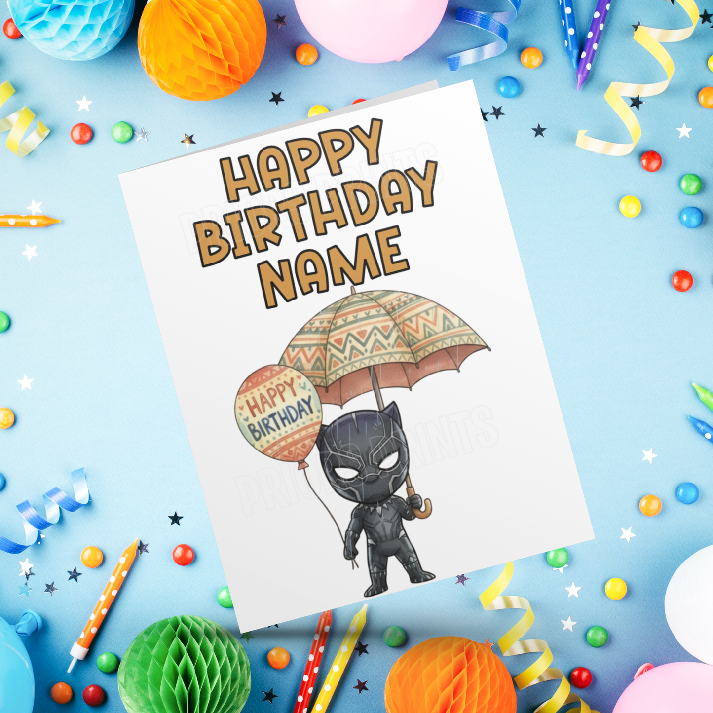 Personalised Black Panther Birthday Card I Marvel I Superhero