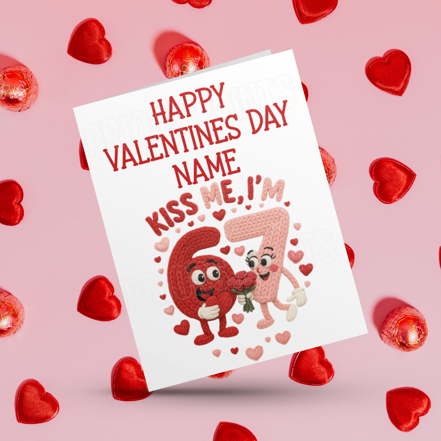 Cute Personalised Six Seven Valetines Cards I 67 I Sixseven I 6 7