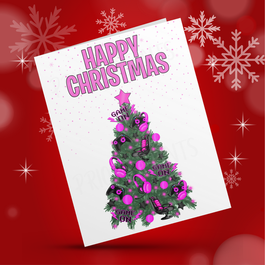 Gamer Tree Christmas Card