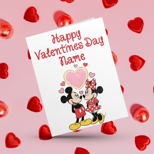 Mickey Mouse & Friends Personalised Valentines Day Cards I Mickey Mouse I Minnie Mouse I Donald Duck I Daisy Duck