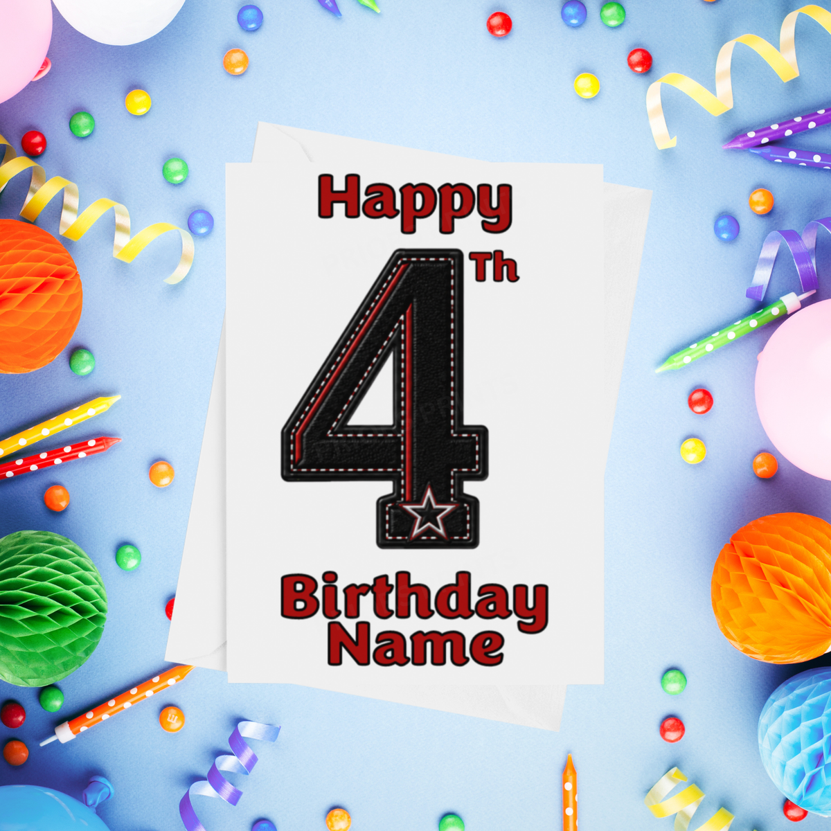 Racing Car Personalised Birthday Card Ages 1-9