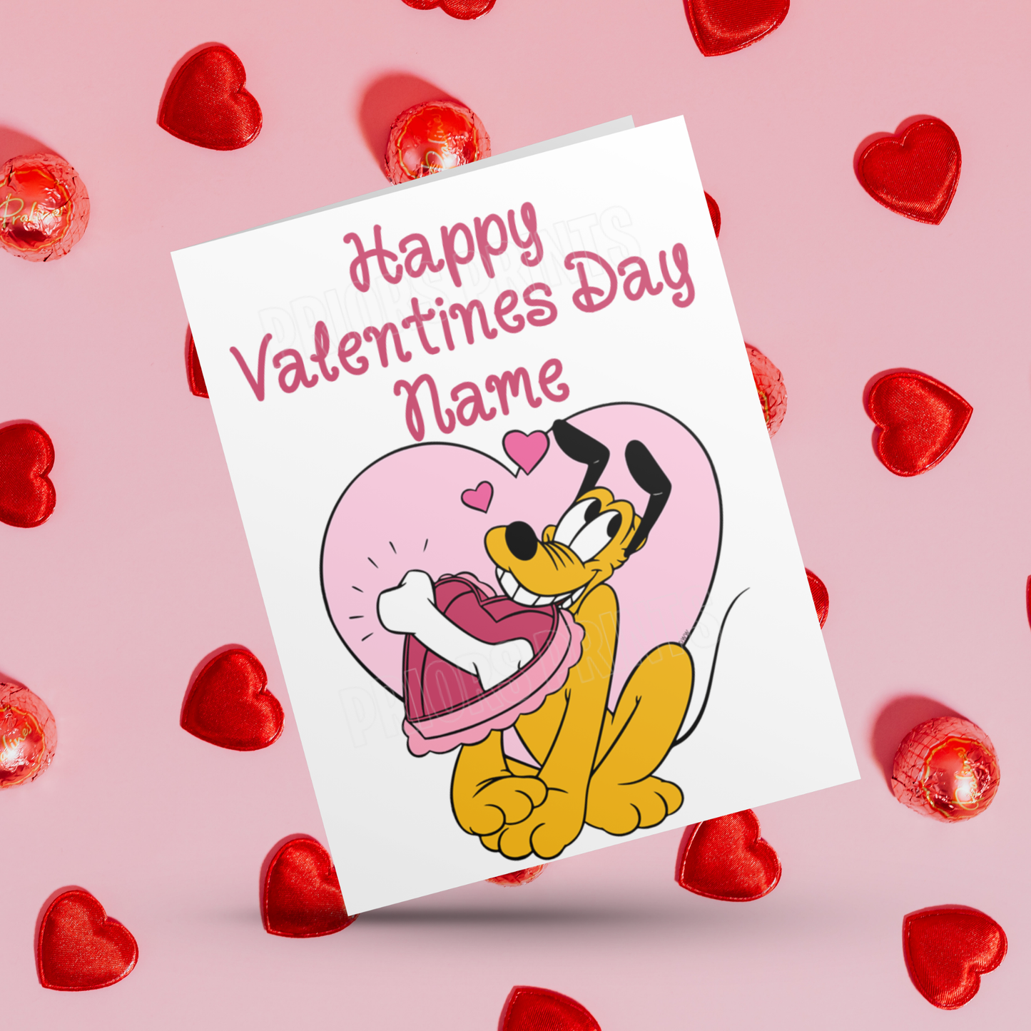 Mickey Mouse & Friends Personalised Valentines Day Card I Minnie Mouse I Donald Duck I Daisy Duck I Pluto I Goofy I Disney