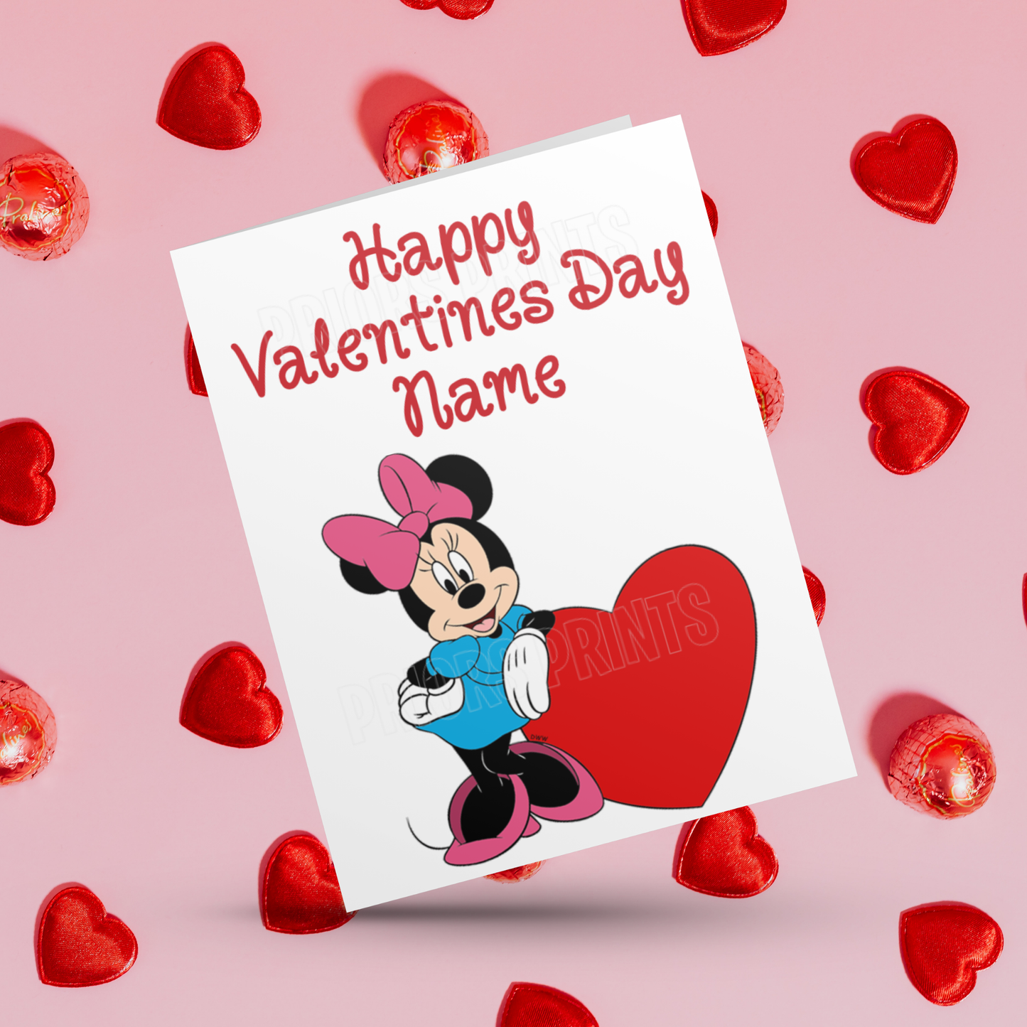 Mickey Mouse & Friends Personalised Valentines Day Card I Minnie Mouse I Donald Duck I Daisy Duck I Pluto I Goofy I Disney