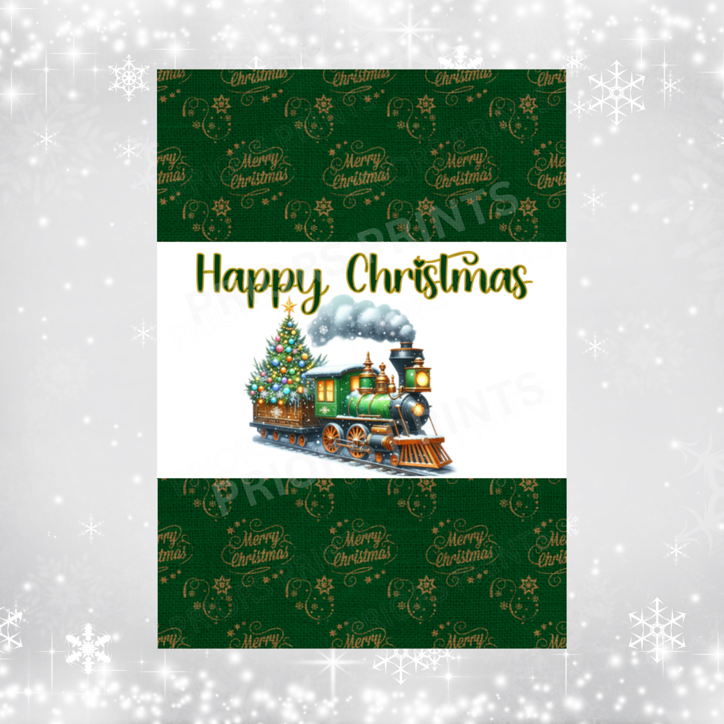 Christmas Train Chocolate Bar Wrapper