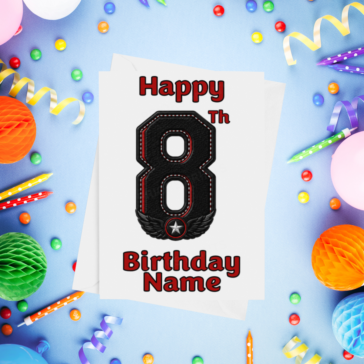 Racing Car Personalised Birthday Card Ages 1-9