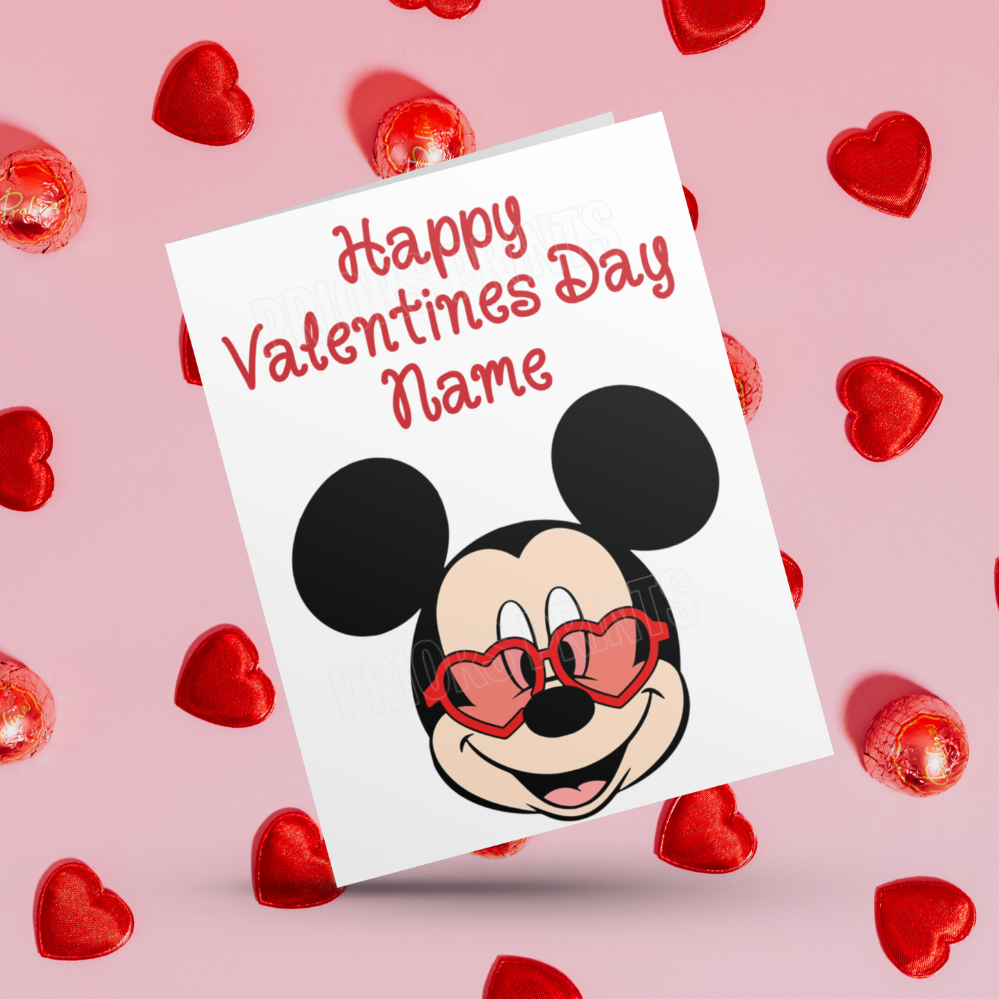 Mickey Mouse & Friends Personalised Valentines Day Card I Minnie Mouse I Donald Duck I Daisy Duck I Pluto I Goofy I Disney