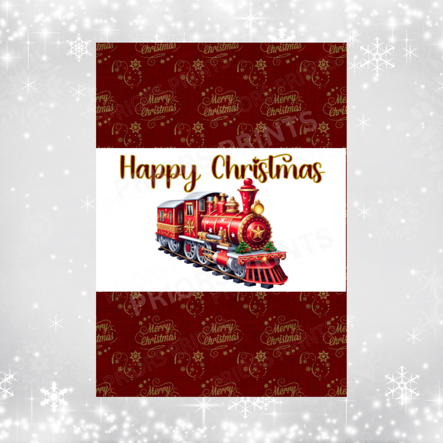 Christmas Train Chocolate Bar Wrapper